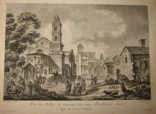 Berthault Pierre-Gabriel Vue du village de Squinzano... 1783 Parigi